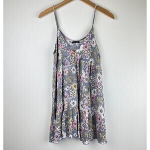 Papermoon Floral Mini Dress w/ Ruffle Hem - XS/S